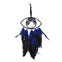 Fashion Dream Catcher, Feather, with Iron, hanging, black, 350mm 