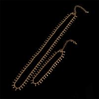 Messing Schmuck Set, Armband & Halskette, plattiert, Einstellbar & verschiedene Stile für Wahl & für Frau, keine, 1.6mm, verkauft von PC
