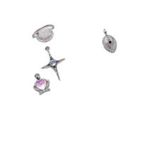Латунные ювелирные кулоны, Латунь, плакирован серебром, DIY & разные стили для выбора, продается PC