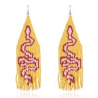 Fashion Fringe Earrings, Seedbead, handmade, for woman 