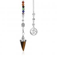 Zinc Alloy Pendulum, with Gemstone, platinum color plated & Unisex Approx 7.48 Inch 