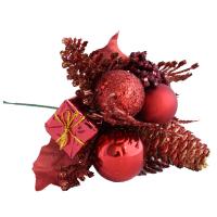 PVC Plastic Christmas Artificial Flower, with Sequins & PE Foam & Wood, handmade, DIY & Christmas jewelry 