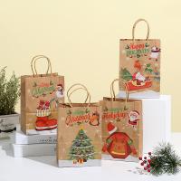 Christmas Gift Bag, Kraft, Christmas Design  