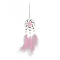 Fashion Dream Catcher, Feather, with Iron, hanging, pink, 230mm 