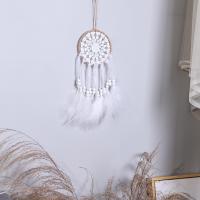 Fashion Dream Catcher, Feather, hanging, white, 310mm 