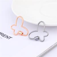 Zinc Alloy Screw Carabiner Lock Charms, Butterfly, plated, DIY 