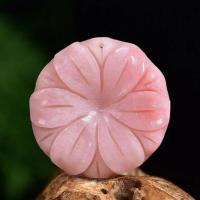 Pendentifs d'Opale, opale rose, fleur, gravé, pour femme, rose Vendu par PC