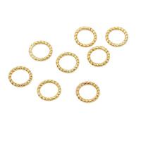 Anillo de cobre amarillo de vinculación, metal, Donut, chapado en oro de 14 K, Bricolaje & diverso tamaño para la opción, Vendido por UD