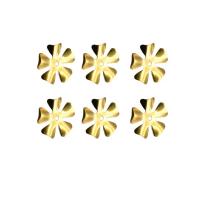 Латунный колпачок для бусин, Латунь, Форма цветка, плакирован золотом, DIY, Золотой, 19mm, продается PC