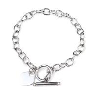 Stainless Steel Charm Bracelet, 304 Stainless Steel, fashion jewelry & Unisex, original color, 8mm 