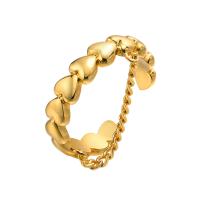 Anillo de dedo de latón, metal, chapado en color dorado, Joyería & para mujer, dorado, 4.5mm, Vendido por UD