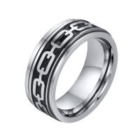 304 Stainless Steel Finger Ring, fashion jewelry & for man, 8mm 