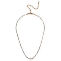 Stainless Steel Jewelry Necklace, 304 Stainless Steel, with Crystal, with 3.94inch extender chain, fashion jewelry & Unisex 3mm Approx 13.78 Inch 