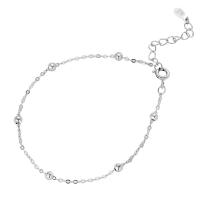 Sterling Silver Chain Bracelet, 925 Sterling Silver, silver color plated, fashion jewelry & for woman, silver color, 185mm 