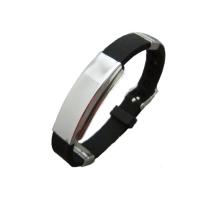 Silicone Jewelry Bracelets, Titanium Steel, with Silicone, Unisex & adjustable 60mm 