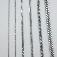 Stainless Steel Curb Chain, 304 Stainless Steel, electrolyzation original color 