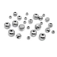Edelstahl Perlen, 304 Edelstahl, DIY & verschiedene Größen vorhanden, originale Farbe, 100PCs/Tasche, verkauft von Tasche