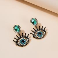 Zinc Alloy Rhinestone Drop Earring, fashion jewelry & for woman & with rhinestone 