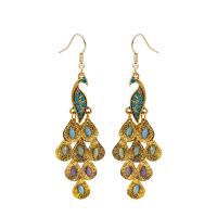 Zinc Alloy Rhinestone Drop Earring, plated, fashion jewelry & for woman & with rhinestone 