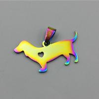 Stainless Steel Animal Pendants, 304 Stainless Steel, Dog, polished, DIY 