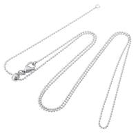 Halskette, 304 Edelstahl, Modeschmuck & für Frau, originale Farbe, 1mm, Länge:ca. 24 ZollInch, verkauft von PC