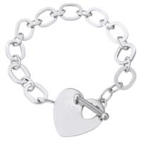Stainless Steel Charm Bracelet, 304 Stainless Steel, fashion jewelry & Unisex, original color  10mm Approx 8 Inch 