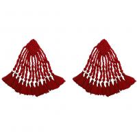 Glass Seed Beads Earring, Seedbead, with Polyester Cord & Zinc Alloy, fashion jewelry & for woman 