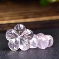 Pendentifs quartz naturel, quartz rose, fleur, pour femme, rose, 14mm, Vendu par PC