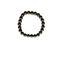 Golden Pyrite Bracelet, Round & for woman .1 Inch 