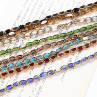 Perlas de cristal de moda, Arroz, chapado, Bricolaje, más colores para la opción, 4x7mm, aproximado 50PCs/Sarta, Vendido por Sarta
