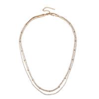 Fashion Multi Layer Necklace, 304 Stainless Steel, with 1.97inch extender chain, three layers & for woman & with rhinestone 3mm Approx 19.69 Inch, Approx 17.72 Inch, Approx 17.32 Inch 