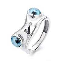 Sterling Silver Finger Ring, 925 Sterling Silver, Frog, polished, Adjustable & Unisex, original color 