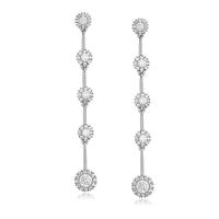 Cubic Zircon (CZ) Drop Earring, Zinc Alloy, platinum plated, fashion jewelry & micro pave cubic zirconia & for woman 