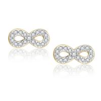 Zinc Alloy Stud Earring, plated, fashion jewelry & micro pave cubic zirconia & for woman 