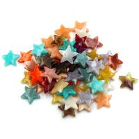 Granos de acrílico de la joyería, Estrella, Bricolaje, color mixto, 21x5mm, Vendido por Bolsa