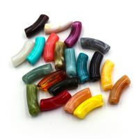 Granos de acrílico de la joyería, Tubo, Bricolaje, color mixto, 11x35mm, Vendido por Bolsa