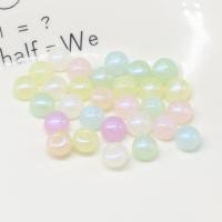 Perles acryliques lustres, Acrylique, DIY & lumineux, couleurs mélangées, 10mm, Vendu par sac