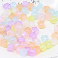 Perles Miracle acryliques, Acrylique, polygone, DIY, couleurs mélangées, 12mm, Vendu par sac