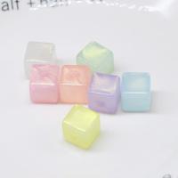 Acryl Schmuck Perlen, Quadrat, DIY, gemischte Farben, 15mm, verkauft von Tasche