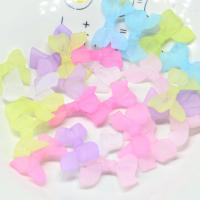 Frosted Acrylic Beads, Bowknot, DIY, mixed colors, 32mm, Approx 