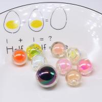 Bead in Bead Acrylic Beads, Round, DIY mixed colors, Approx 