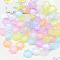 Perles Miracle acryliques, Acrylique, fleur, DIY, couleurs mélangées, 16mm, Environ Vendu par sac