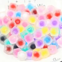 Perlen in Perlen Acrylperlen, Acryl, Vieleck, DIY, gemischte Farben, 15mm, ca. 100PCs/Tasche, verkauft von Tasche