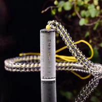 Quartz Necklace, Clear Quartz, Column, Unisex & frosted, clear Approx 50 cm 