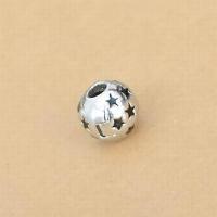 Emaille Messing Perlen, rund, silberfarben plattiert, DIY, keine, 10mm, ca. 50PCs/Tasche, verkauft von Tasche