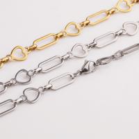 Halskette, 304 Edelstahl, Vakuum-Ionen-Beschichtung, Modeschmuck, keine, 600x7mm, verkauft von PC