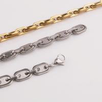 Halskette, 304 Edelstahl, Vakuum-Ionen-Beschichtung, Modeschmuck, keine, 600x8mm, verkauft von PC