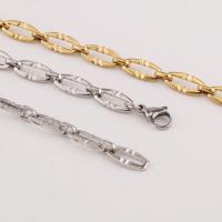 Halskette, 304 Edelstahl, Vakuum-Ionen-Beschichtung, Modeschmuck, keine, 600x6mm, verkauft von PC