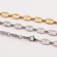Stainless Steel Chain Necklace, 304 Stainless Steel, Vacuum Ion Plating, Unisex 