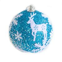 PE Foam Christmas Tree Decoration, with Sequins, Round, Christmas jewelry 